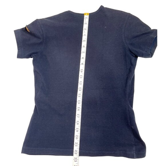 Ralph Lauren T Shirt Size X- Small Navy Blue Short Sleeve Gold Buttons  86E - Picture 4 of 7